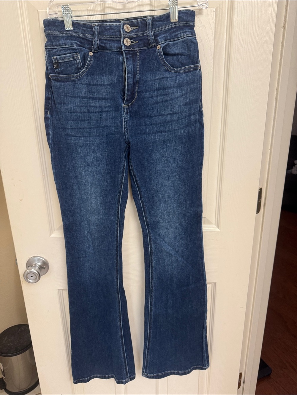 KanCan Dark Blue High-Rise Flare Jeans